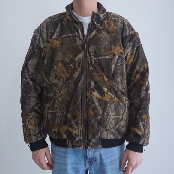 Remington Realtree Hardwoods Forest Camo Hunting Outdoors Puffer Jacket M - Picture 2 of 11